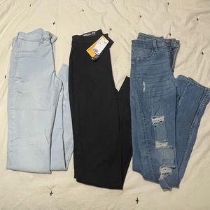 Three Pairs of H&M Divided Jeans